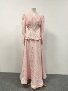 <span class=keywords><strong>Completo</strong></span> Estivo Modesto a 2 Pezzi per Donne Musulmane, Vestibilità Ampia, in <span class=keywords><strong>Lino</strong></span> Elasticizzato con Maniche Larghe e Decorazioni Ricamate - Product Image 3