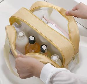 Eco-Friendly Zipper Makeup for <b>Bag</b> Multi-Function Large Capacity Portable Travel Trip Waterproof Gym Swim <b>Shower</b> Double - Product Image 4