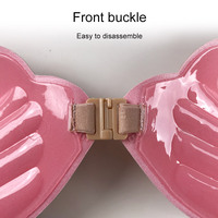 Soutien-Gorge en Silicone de Haute Qualité pour Femme, Ouvert sur le Devant, sans Bretelles, Invisible, Push-up, pour Mariage et Soirée, avec Cache-Mamelon en Silicone