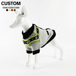 Suéter de invierno acogedor clásico para perros gatos lindo abrigo de regalo de punto para Niños Niñas Ropa de Navidad para mascotas cachorro cálido de algodón sólido - Product Image 1