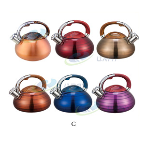 3L Zinklegierung U-förmiger Griff Edelstahl-Teekanne Schweißgeschweißter Pfeifkessel - Product Image 5