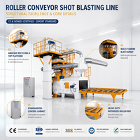 Mesin Shot Blasting Roller Conveyor Q6920 dengan Pelat Web 2000mm, Gusset, Flange, dan Pembersih Kerak untuk Fabrikasi Struktur Baja
