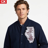 Patch brodé en chenille personnalisé en forme de carte