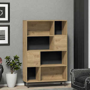 ตู้หนังสือไม้หลายชั้นขนาดใหญ่สไตล์อุตสาหกรรมร่วมสมัยชั้นวางหนังสือผู้บริหารสำหรับบ้านห้องนั่งเล่นโรงเรียนโรงแรมทันสมัย - Product Image 4