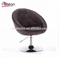 Chaises d'appoint en cuir PU de couleur personnalisée pour hôtel, pieds chromées à dossier haut, avec base en métal