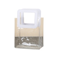 Sac fourre-tout transparent en PVC haut de gamme en stock avec logo personnalisé Modèle 041 pour emballage cadeau de mariage, bonbons et souvenirs