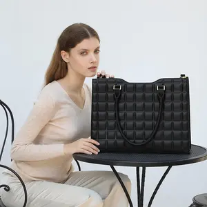 Haoen Neueste Fashion Office Leder Computer tasche mit Benutzer oberfläche Laptop Neue Umhängetaschen-Sets für Frauen