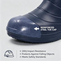Bottes de travail de sécurité en EVA en gros, avec embout en acier, qualité alimentaire, imperméables, logo personnalisé, bottes de pluie industrielles