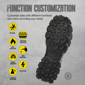 Chaussures de sécurité montantes pour hommes avec embout en acier pour chantier, anti-perforation, anti-écrasement, antidérapantes - Product Image 3