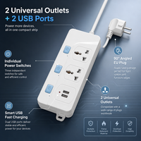 Multiprise universelle sur mesure avec 2 prises et 2 ports USB, adaptateur secteur pour prises US, EU, UK, fabriquée en Chine