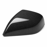 Coque de rétroviseur latéral en fibre de carbone à transfert d'eau pour Tesla Model 3 2017-2023 – Capot de rétroviseur de rechange pour mise à niveau après-vente