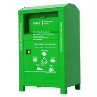 Bac de recyclage de vêtements en métal, personnalisé, écologique, pour usage communautaire extérieur, nouveau style, grande boîte de rangement pour vêtements