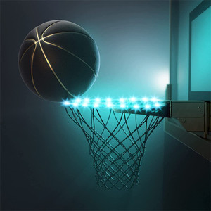 ห่วงบาสเก็ตบอลมี16สีไฟ LED ขอบบาสเก็ตบอลตาข่ายบาสเก็ตบอลสีดำมีรีโมทคอนโทรล - Product Image 2