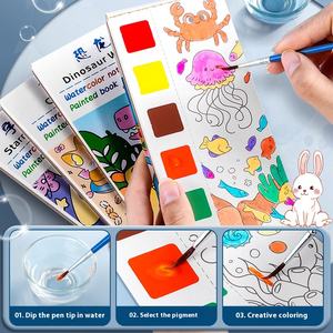 كتاب للأطفال 20 ورقة ألوان مائية غواش للأطفال رسم يدوي الصنع لطلاب المدارس - Product Image 3