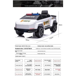 <span class=keywords><strong>Auto</strong></span> Elettrica per Bambini a Forma di <span class=keywords><strong>Auto</strong></span> della Polizia, 12V, <span class=keywords><strong>con</strong></span> Telecomando, Certificata CE EN71 - Product Image 5