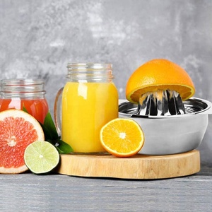 Wholesale <b>Kitchen</b> <b>Accessories</b> Stainless Steel Manual Fruits Lemon Squeezer Citrus Orange Juicer with Bowl - Product Image 6
