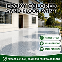 Peinture époxy auto-nivelante imperméable haute dureté effet marbre avec revêtement de sable coloré pour maisons et usines