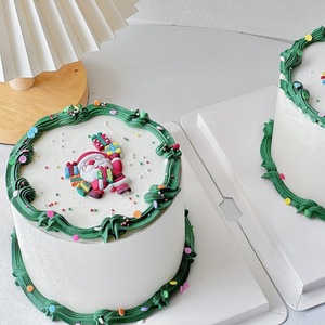 Honey And Sweetness Christmas Cake Decorations Acrylic Santa Reindeer Cup Holders For Holiday Baking - Product Image 2