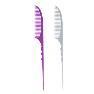 Peigne de coiffure sectionnel conique pour mèches, grand format, usage professionnel, en plastique gris, violet, noir - Product Image 5