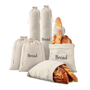 Tùy Chỉnh <span class=keywords><strong>Linen</strong></span> Bánh Mì Dây Kéo Túi 12x15 Trong 6x26 Trong Tái Sử Dụng Sinh Thái Cotton Tự Nhiên Thực Phẩm Lưu Trữ Loaves Bánh Ngọt Túi Bánh Mì - Product Image 2