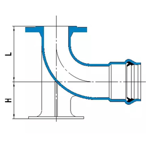 EN12842 Phụ Kiện Ống Sắt Dẻo 90 Độ <span class=keywords><strong>PVC</strong></span> Ổ Cắm Có Mặt Bích Khuỷu Tay Chân Vịt Uốn Cong - Product Image 5