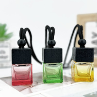 Diffuseur d'huiles essentielles pour voiture, flacon de parfum miniature de luxe, 8 ml, pendentif en verre dégradé, pour l'intérieur de la voiture
