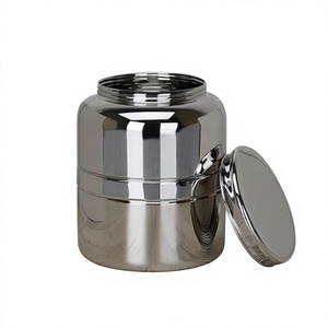 Stainless Steel Food <b>Container</b> Round Airtight Polished Minimalist Design - Product Image 5
