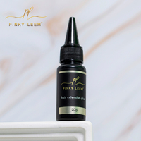 Pinky leem extension de cheveux personnalisée de marque privée gel ultraviolet invisible colle pour cheveux uv super forte colle pour cheveux uv imperméable à l'eau claire