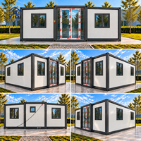 Maison pliante à double aile de 20 pieds, montage facile, maison préfabriquée pratique pour une habitation résidentielle