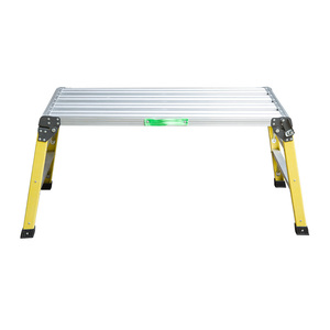 Échafaudage pliable en aluminium, plateforme de travail large, tabouret de travail pour la rénovation de la maison, les ateliers de beauté automobile - Product Image 1