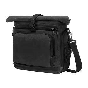 Haoen Waterproof Small Vegan Travel Canvas Leather Crossbody Sling Camera Durable Bag Unisex