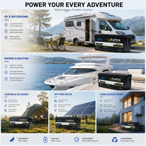 Baterai LiFePO4 Marine 12.8V 200Ah 2.56kwh Deep Cycle untuk Kapal Pesiar, Kapal, Dilengkapi BMS, Tahan Getaran, IP65 - Product Image 2
