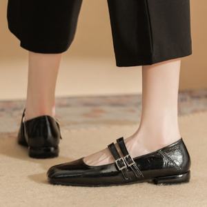 Zapatos de Novia para Uso Diario, Bailarinas de Cuero Genuino para Mujer, Entresuela de Goma, Impermeables y Ligeros - Product Image 2