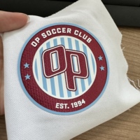 Sport 3D PVC Silikon Bedruckte Kleidungsetiketten Filz Tatami Silikon Wärmeübertragung Patch Silikon Abzeichen Fußball für Trikots