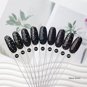 HEMA & TPO FREE No Wipe Tiny Heart Clear Top Coat Soak Off Sequins Clear Top Coat Gel Polish High Tough Top Nail Gel Custom - Product Image 1