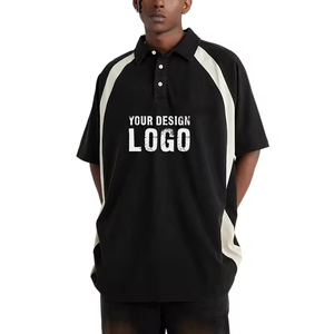 Camiseta Polo de Verano Informal para Mujer, 285g, Cuello Solapa en Color de Contraste, Lavada, Nuevo Diseño, Holgada, Media Manga, Talla Grande - Product Image 6