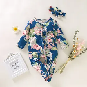 2 Pcs Autumn Winter New Baby Rompers Cute Baby Rompers 100% Toddler Love&roses Romper Jumpsuit