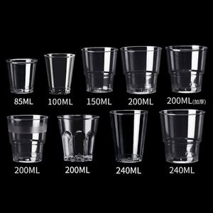 YS878 Gobelets jetables en plastique transparent pour compagnies aériennes, les plus vendus, fournis directement par l'usine, bon prix, gobelets à bière en plastique jetables pour compagnies aériennes - Product Image 3
