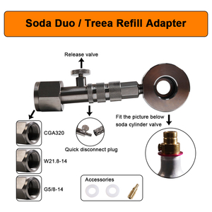 Vente flash, adaptateur CO2 de haute qualité mis à jour, station de recharge pour carboneur, pour réservoir à déconnexion rapide rose, remplacement Sodastream - Product Image 5