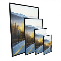 Kotak Lampu LED Bingkai Aluminium Tipis untuk Dinding, Bingkai Poster Backlit Ukuran A1 A2 A3 A4, Display Iklan untuk Menu Restoran