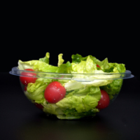 Bols à salade en PET anti-fuite LIXIN avec logo personnalisé disponible, tailles de 48 à 320 oz, usage industriel, capacité extra-large