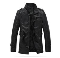 Nouvelle conception 2024, veste en cuir imperméable grande taille, style motard vintage avec clous et chaînes, fermeture à glissière et boutons pour l'hiver