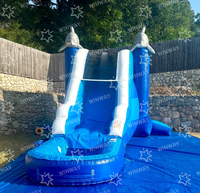 Château gonflable extérieur personnalisé, trampoline, parc à thème pour la location, combo château gonflable, château de saut, toboggan aquatique et sec