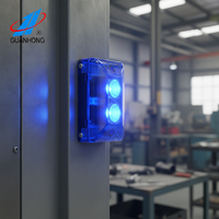 Sirena Estroboscópica con Cable GL-09 DC12V Azul ABS, Mini Sistema de Alarma de Seguridad para el Hogar con Luz Intermitente