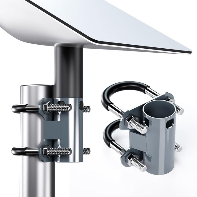 Internet Satellite Adaptor for StarLink V2 Round Tube Bracket Aluminum Alloy Portable Roof Mounting U-bracket for StarLink V2