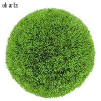 Boule d'herbe de plante artificielle résistante aux UV de 50cm de OH Arts de vente chaude pour la boule d'herbe de décoration suspendue par plafond d'intérieur et d'extérieur