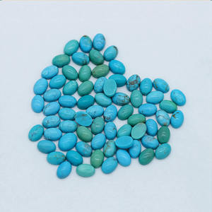 Cabochon ovale en turquoise naturelle de qualité supérieure 4x3 MM, pierre précieuse en vrac pour la fabrication de bijoux, vente en gros - Product Image 4