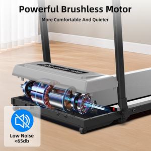 Tapis roulant électrique pliable avec ceinture d'absorption des chocs pour entraînement <span class=keywords><strong>cardio</strong></span> quotidien à domicile, course à pied et marche - Product Image 6