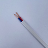 Guda Großhandel Massivkupferkern PVC-Isolierte Elektrokabel, Flachkabel mit zwei Adern und Erdung, Weiß