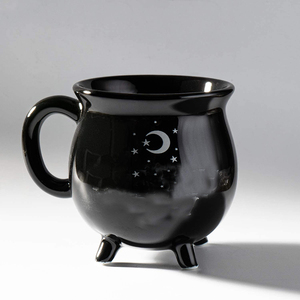 Mug à 12 cases en céramique noire, gobelet avec motif de lune, tasse pour café, eau, bière, nouveauté - Product Image 3